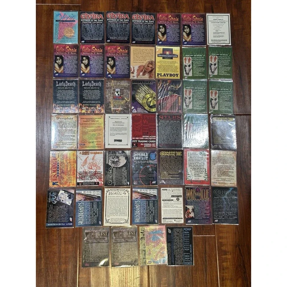 Lot of (46) Non-Sport Trading Promo Cards - Comics, Elvira, Fantasy & Adult Art